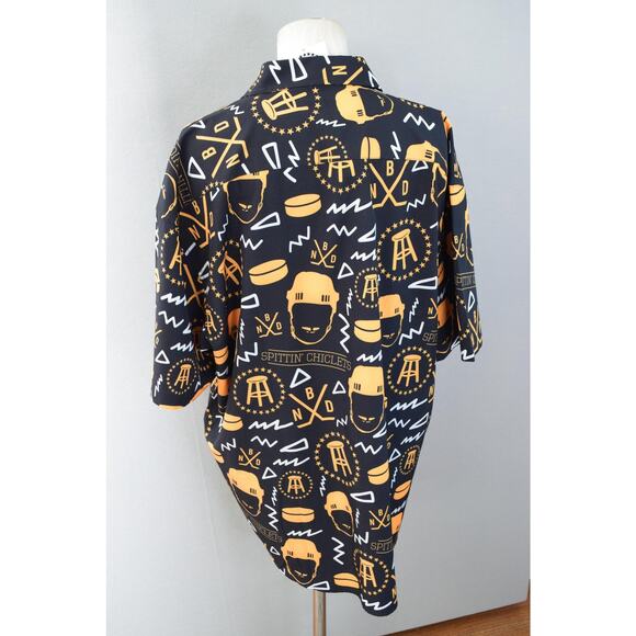 Barstool Spittin Chiclets Shirt Mens XL Barstool Sports Hockey Button Up - Picture 3 of 5